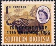 Rhodesia 1966 - set Various subjects - overprinted: 1 p