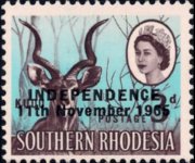 Rhodesia 1966 - set Various subjects - overprinted: 3 p