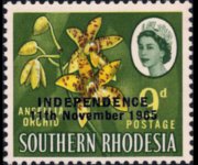 Rhodesia 1966 - set Various subjects - overprinted: 9 p