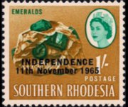 Rhodesia 1966 - serie Soggetti vari - soprastampati: 1 sh
