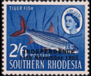 Rhodesia 1966 - set Various subjects - overprinted: 2'6 sh