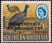 Rhodesia 1966 - set Various subjects - overprinted: 10 sh