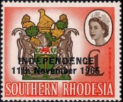 Rhodesia 1966 - set Various subjects - overprinted: 1 £