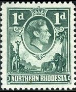 Northern Rhodesia 1938 - set King George VI: 1 p