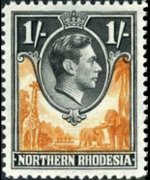 Northern Rhodesia 1938 - set King George VI: 1 sh