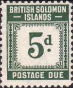 Isole Salomone 1940 - serie Cifra: 5 p