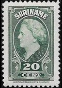 Suriname 1945 - serie Regina Guglielmina: 20 c