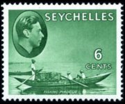 Seychelles 1938 - set King George VI and various subjects: 6 c