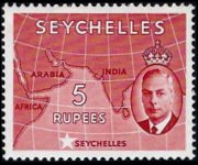 Seychelles 1952 - set King George VI and various subjects: 5 R