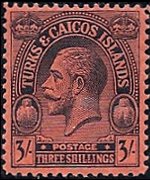 Turks and Caicos Islands 1923 - set King George V: 3 sh
