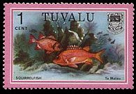 Tuvalu 1979 - set Fish: 1 c