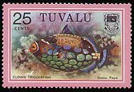 Tuvalu 1979 - set Fish: 25 c