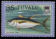 Tuvalu 1979 - set Fish: 35 c