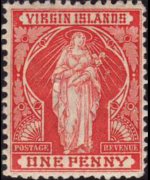 Isole Vergini britanniche 1899 - serie Sant'Ursula: 1 c