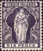 Isole Vergini britanniche 1899 - serie Sant'Ursula: 6 c