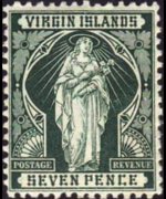 Isole Vergini britanniche 1899 - serie Sant'Ursula: 7 c