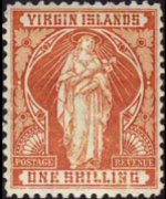 Isole Vergini britanniche 1899 - serie Sant'Ursula: 1 sh