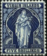 Isole Vergini britanniche 1899 - serie Sant'Ursula: 5 sh