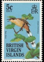 Isole Vergini britanniche 1985 - serie Uccelli: 5 c