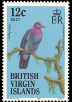 Isole Vergini britanniche 1985 - serie Uccelli: 12 c