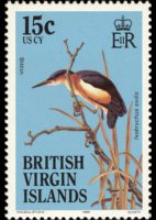 Isole Vergini britanniche 1985 - serie Uccelli: 15 c
