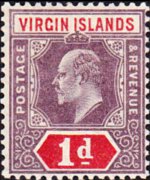 Isole Vergini britanniche 1904 - serie Re Edoardo VII: 1 p