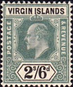 British Virgin Islands 1904 - set King Edward VII: 2'6 sh