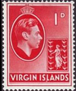 British Virgin Islands 1938 - set King George VI and St. Ursula: 1 p