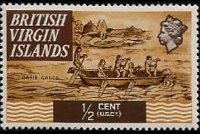 Isole Vergini britanniche 1970 - serie Navi: ½ c