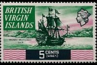 Isole Vergini britanniche 1970 - serie Navi: 5 c