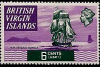 Isole Vergini britanniche 1970 - serie Navi: 6 c