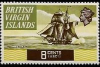 Isole Vergini britanniche 1970 - serie Navi: 8 c