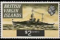 Isole Vergini britanniche 1970 - serie Navi: 2 $