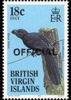 Isole Vergini britanniche 1986 - serie Uccelli: 18 c