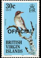Isole Vergini britanniche 1986 - serie Uccelli: 30 c