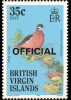Isole Vergini britanniche 1986 - serie Uccelli: 35 c