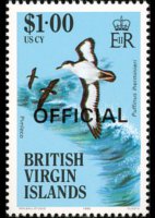 Isole Vergini britanniche 1986 - serie Uccelli: 1 $