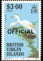 Isole Vergini britanniche 1986 - serie Uccelli: 3 $