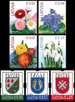 I nuovi francobolli emessi il 13 gennaio